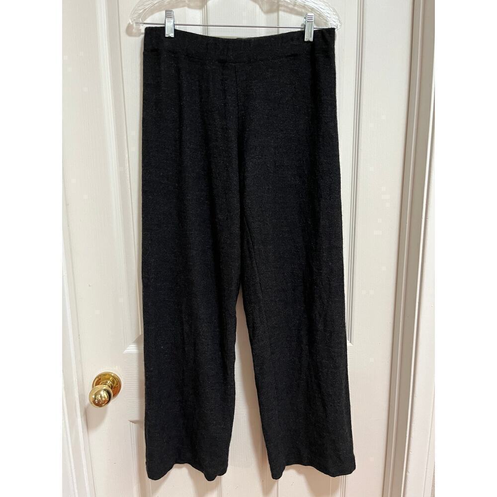 Eileen Fisher Gray Pull On Pants Minimalist Office Career Contemporary Casual M